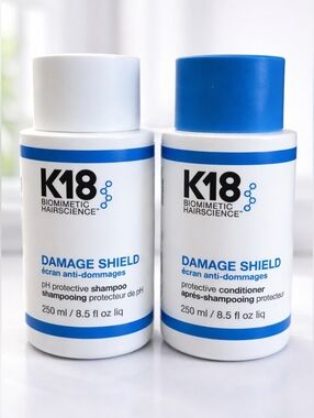 K18 Damage Shield Shampoo Conditioner Duo 8.5 oz Each New Sealed Full Size